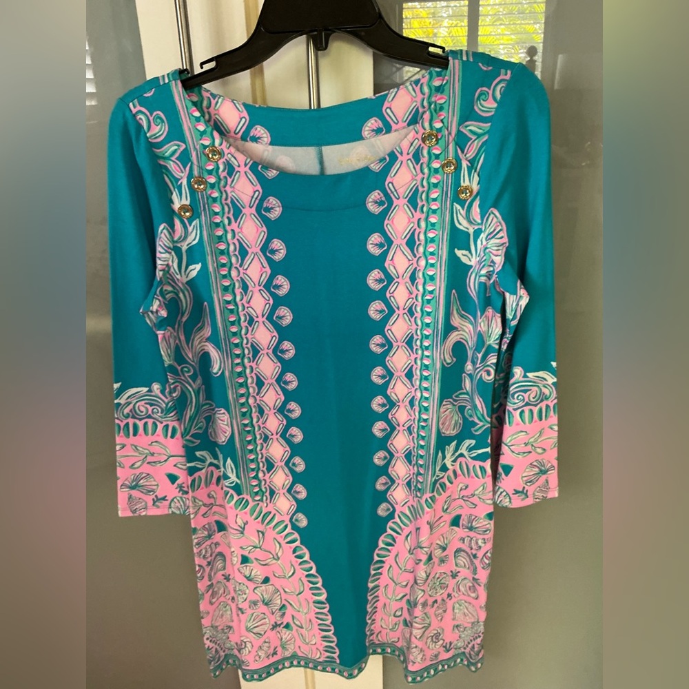 NWT Lilly Pulitzer dress pattern  “waterya waiting for”